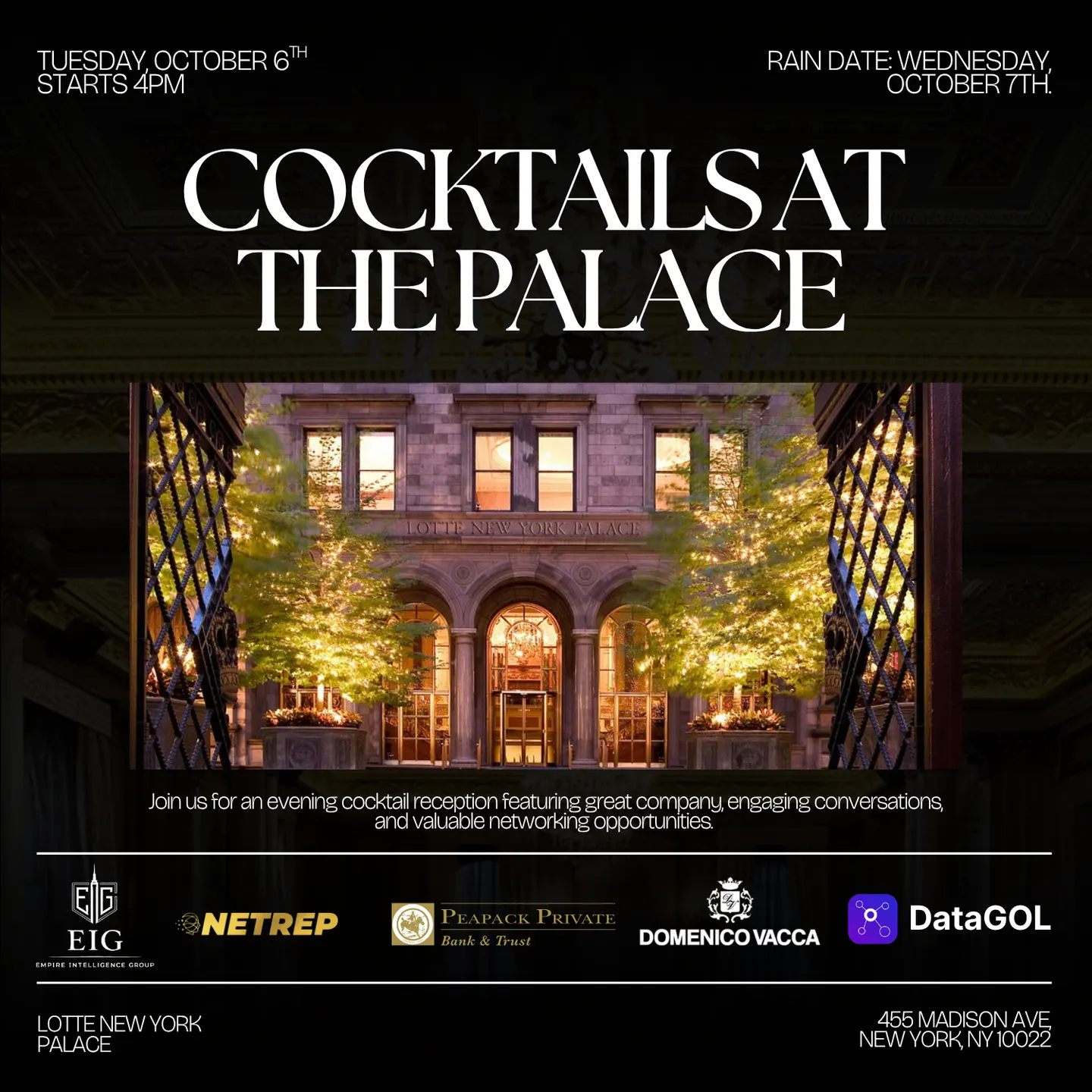 Cocktails at the Palace