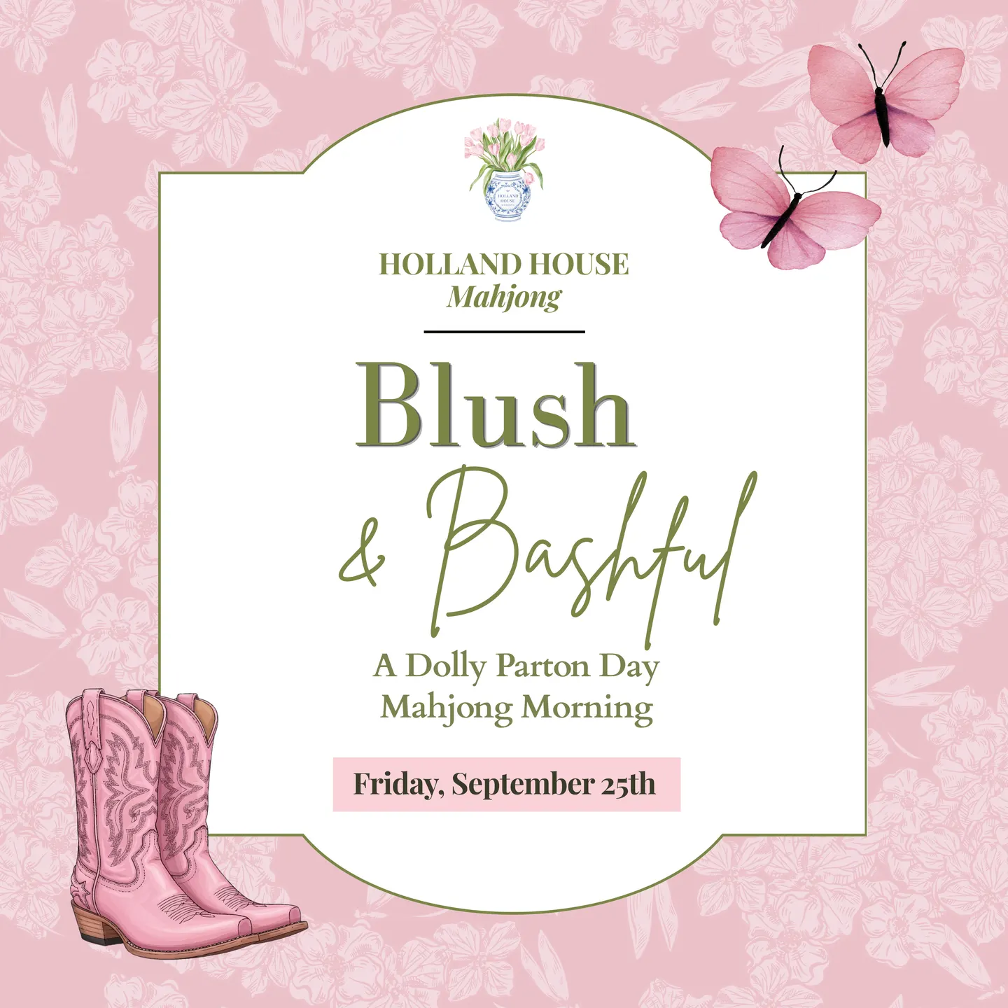 Blush & Bashful: A Dolly Parton Day Mahjong Morning | Holland House Mahjong