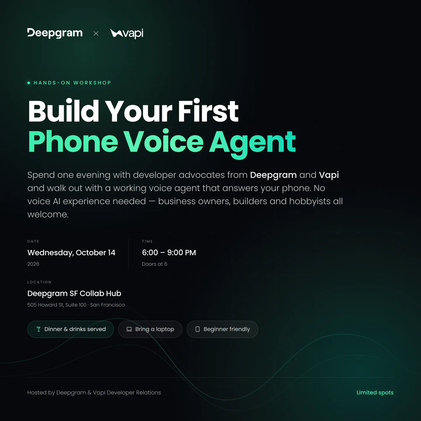 Build Your First Phone Voice Agent — Deepgram × Vapi Workshop