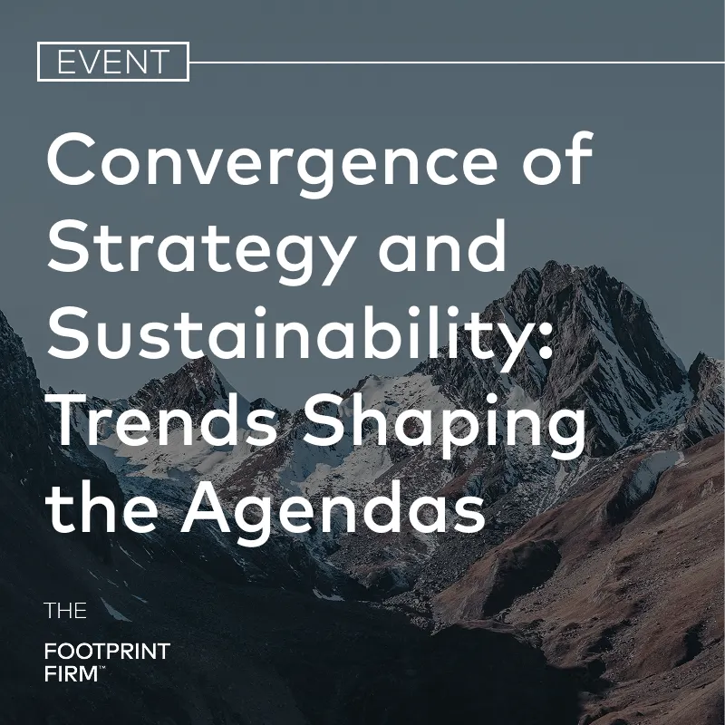 Convergence of Strategy and Sustainability: Trends Shaping the Agendas
