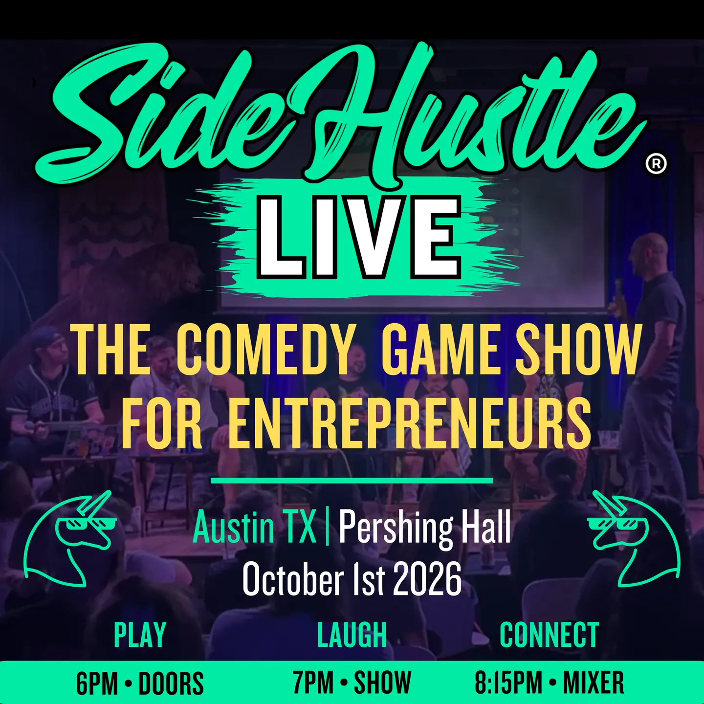 SideHustle® LIVE Comedy Game Show for Entrepreneurs in Austin, TX | Oct 1