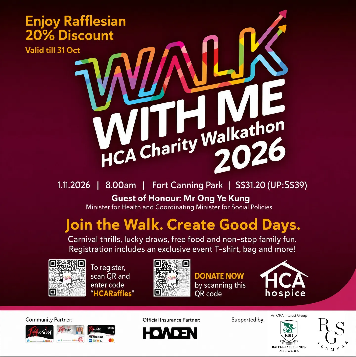 ❤️ RAFFLES WALK WITH HEART❤️