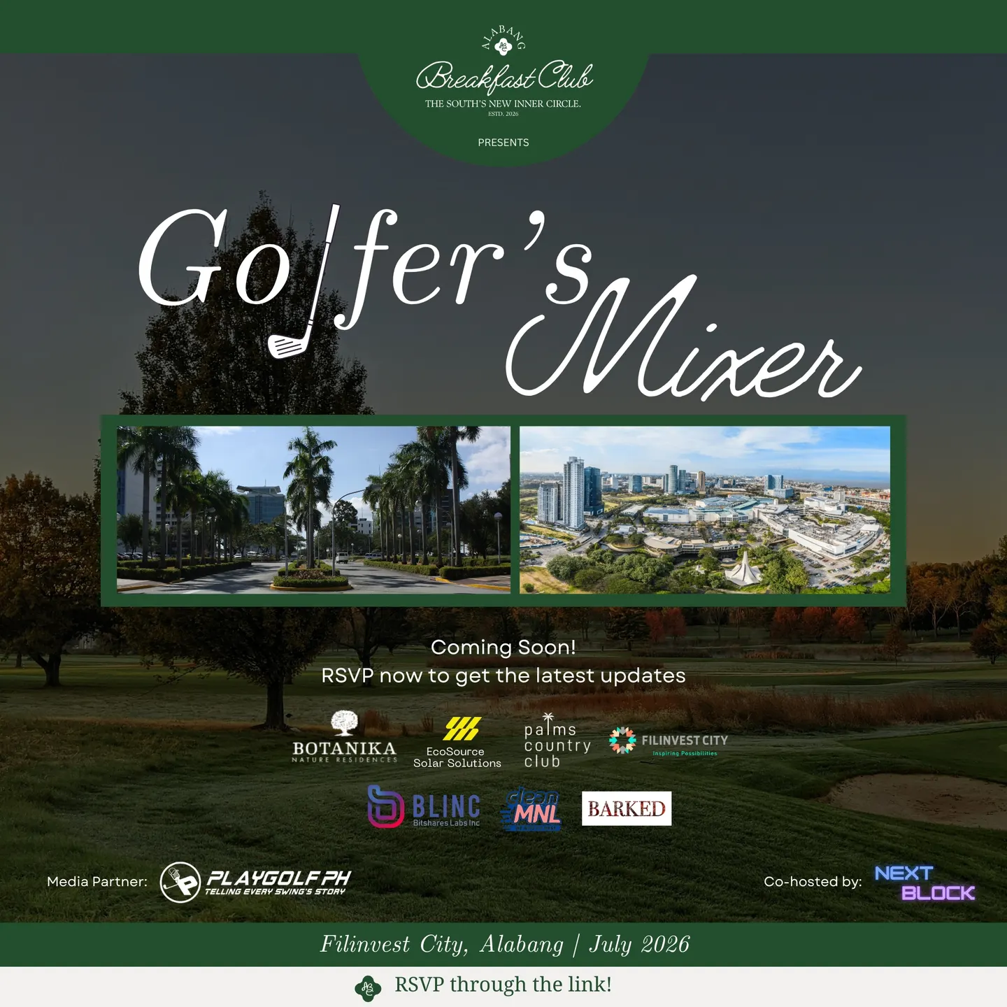 Tech, Business, Golfer's Mixers & Night Range