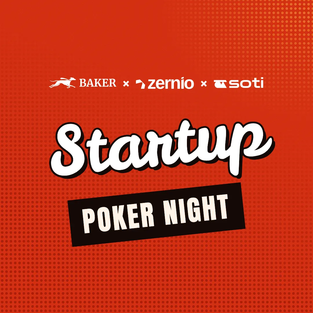 Zernio × Baker · Startup Poker Night