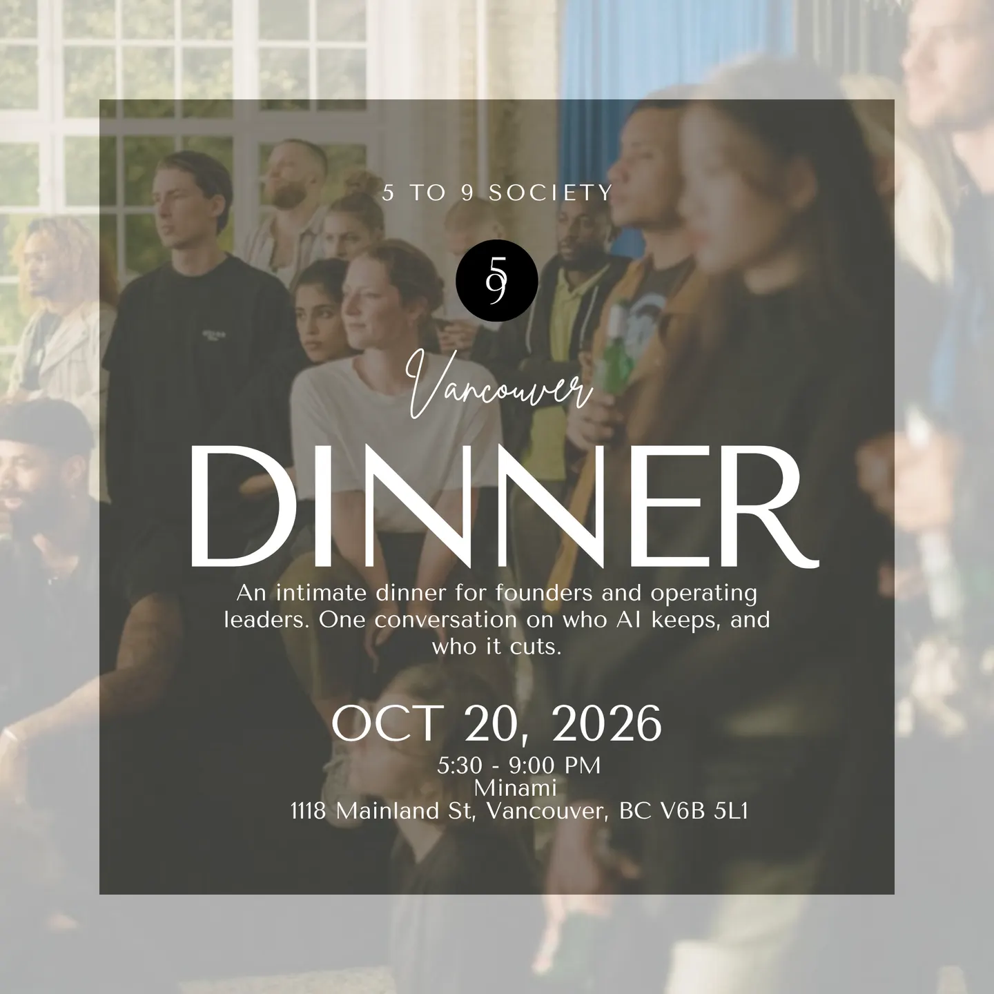 Builders, Sellers, Measurers - 5 to 9 Society Dinner - Vancouver