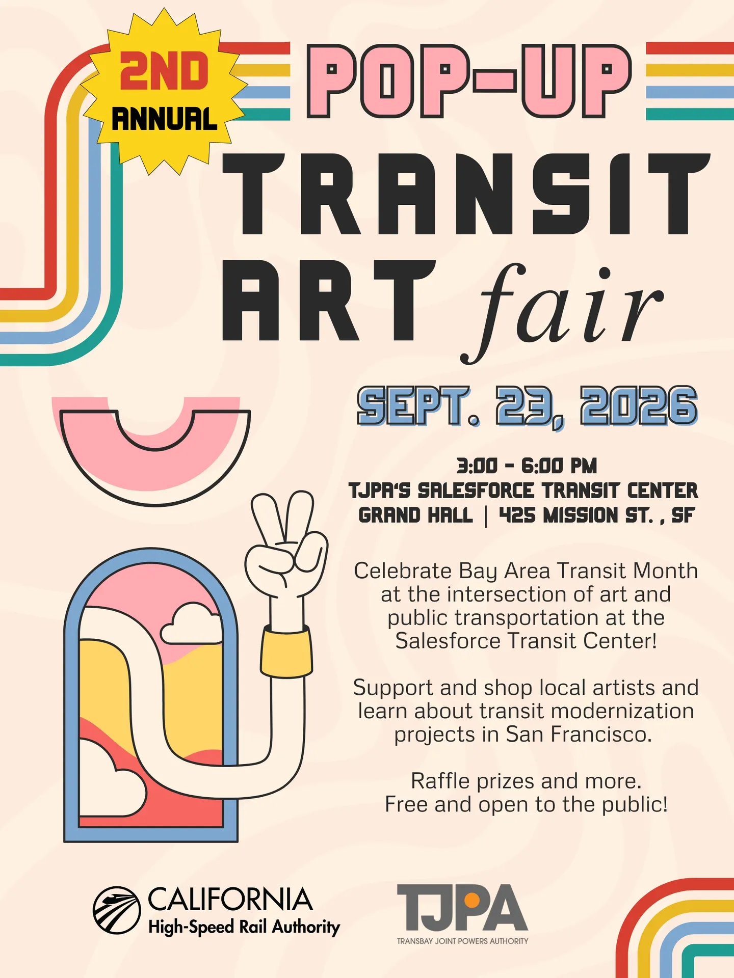 2nd Annual Pop Up Transit Art Fair @TJPA's Salesforce Transit Center