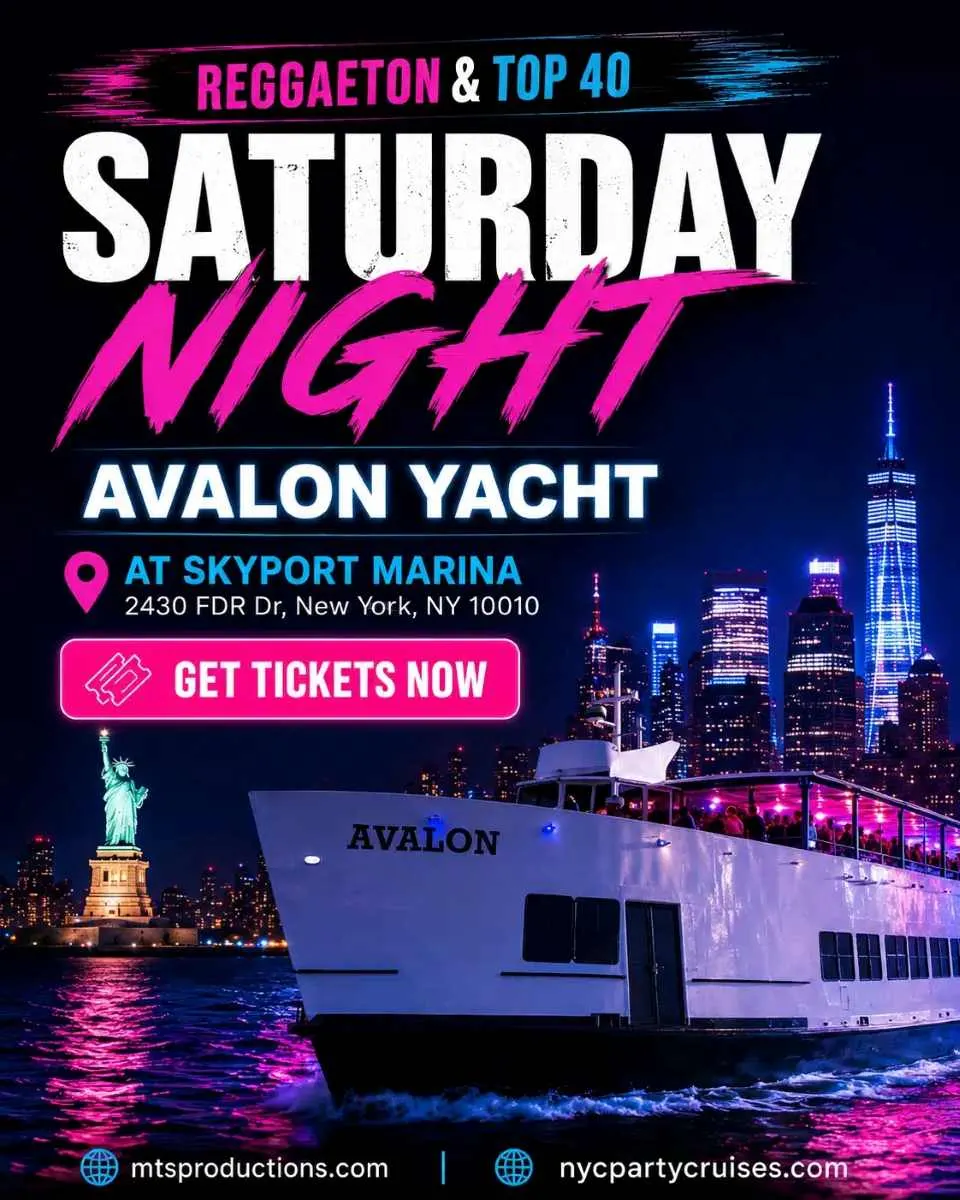 Reggaeton Boat Party NYC | Avalon Yacht at Skyport Marina
