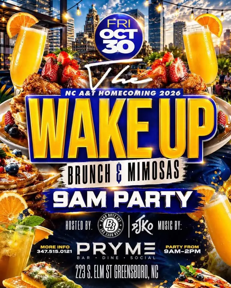 The Wake Up 9 am Brunch and Mimosas 9 am party