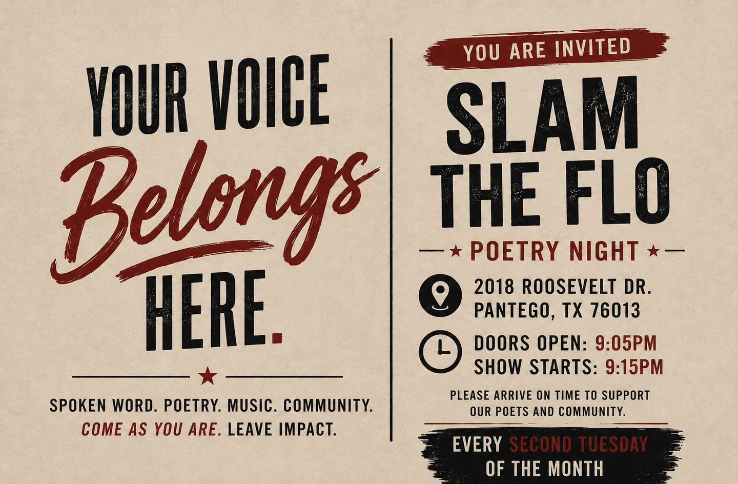 Slam The Flo Poetry Night
