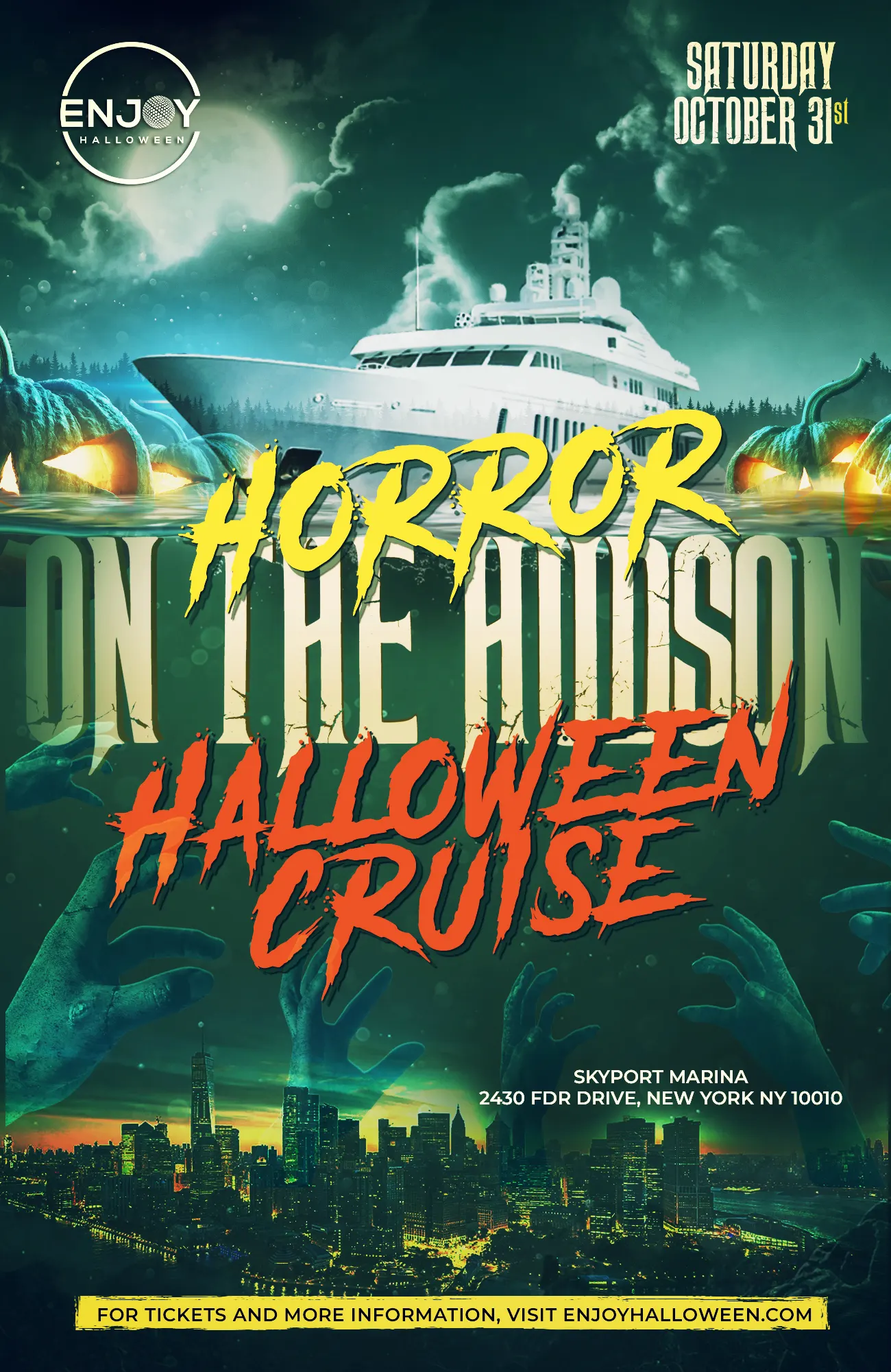 Horror on the Hudson Halloween Hip-Hop & Latin Yacht Party Cruise