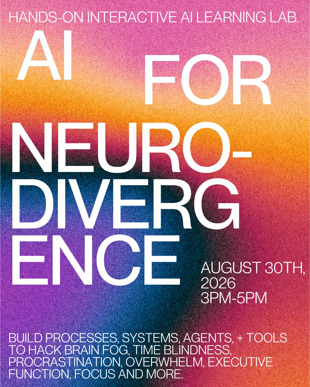 Ai For Neurodivergence: An Interactive Learning Lab