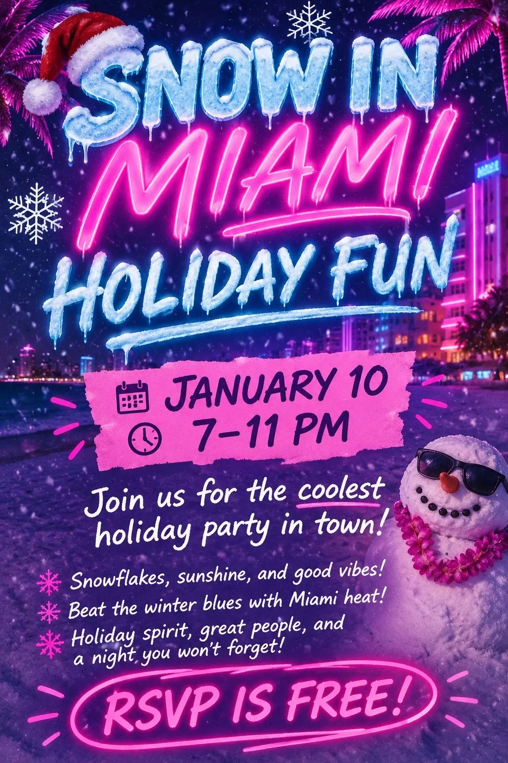 Snow in Miami Winter Fun