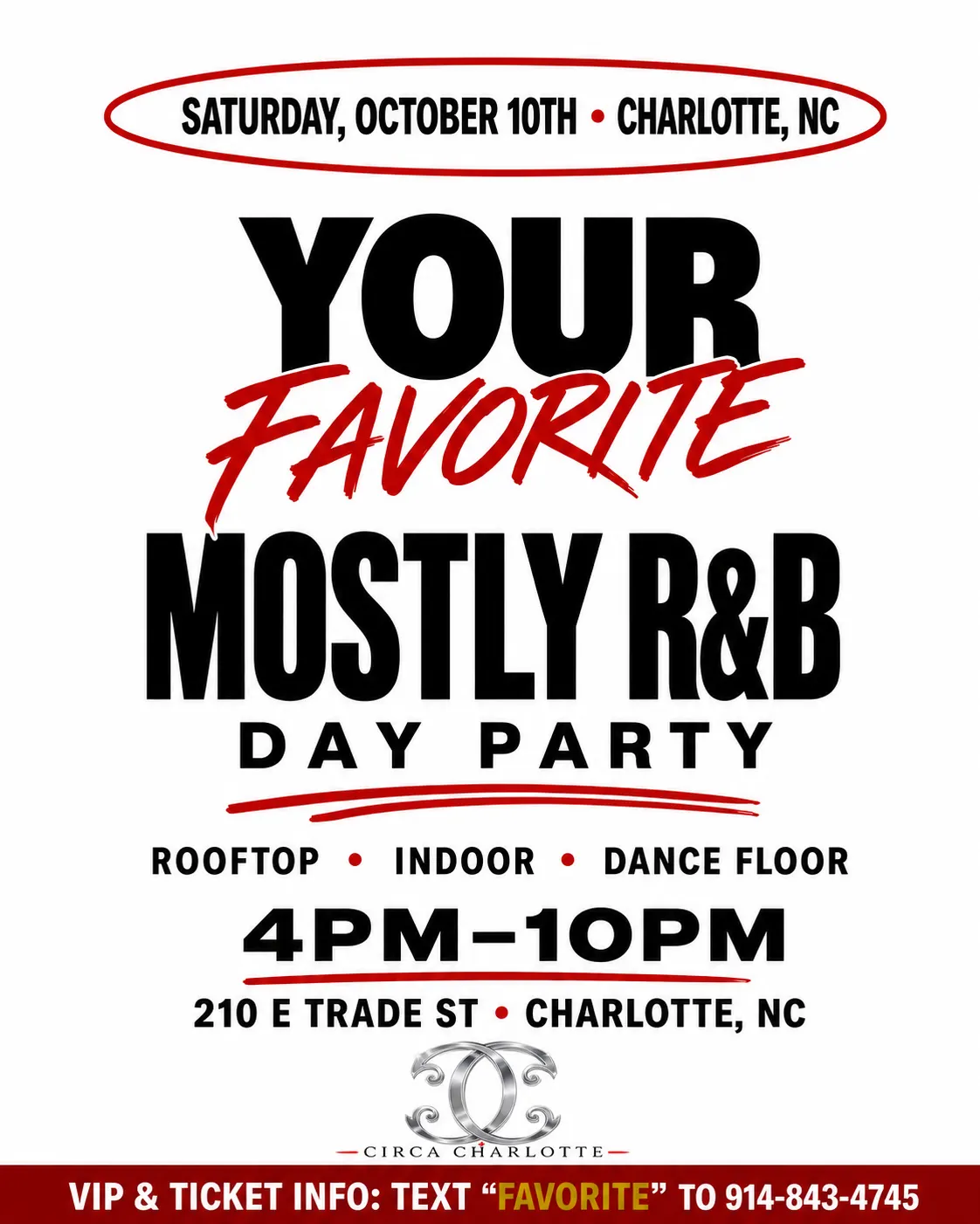 YOUR FAVORITE MOSTLY R&B DAY PARTY! 95 % R&B 5% ALL YOUR FAVORITE HITS FROM OTHER GENRES