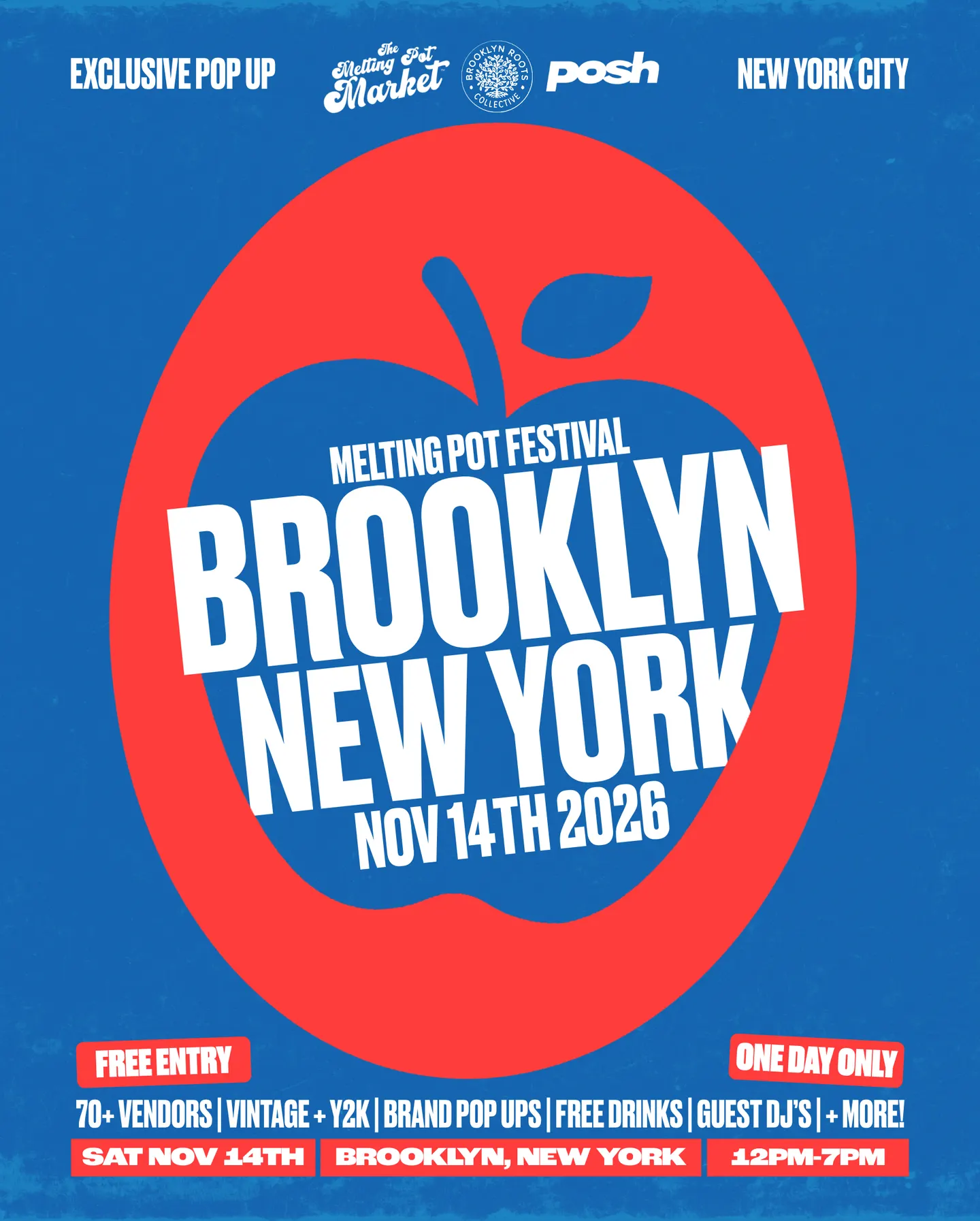 NEW! MELTINGPOT FESTIVAL: BROOKLYN, NY: SATURDAY, NOV 14TH, 2026: GUEST TICKETS