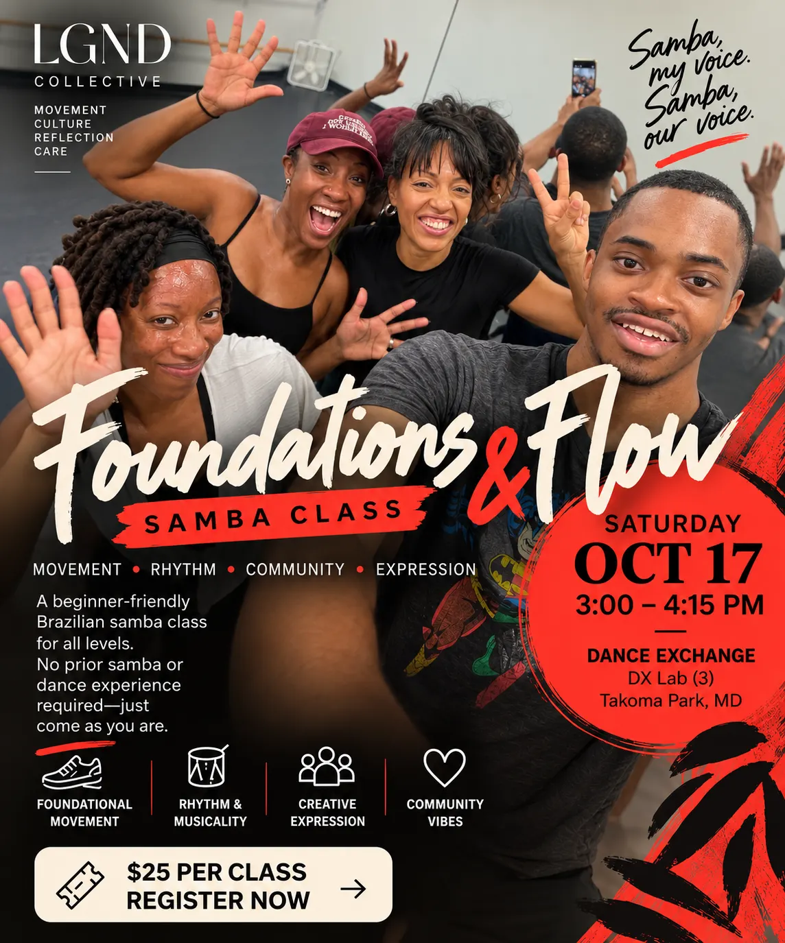 Samba, Our Voice: Foundations + Flow