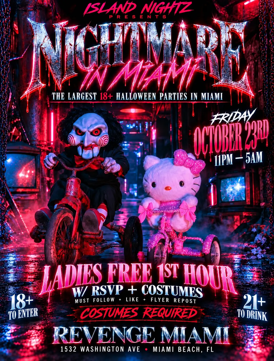 Nightmare in Miami @ Revenge Miami (18+)