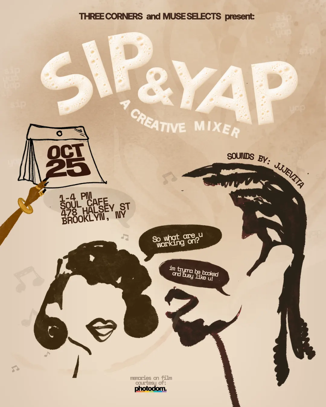 Sip & Yap: A Creative Mixer presented by Three Corners & Muse Selects