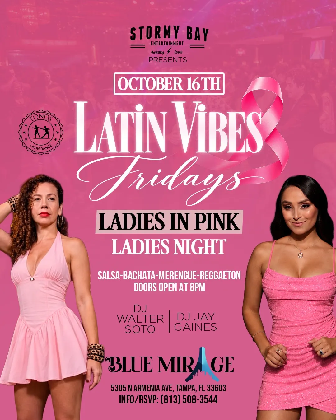 Latin Vibe Fridays "Ladies in Pink" Ladies Night