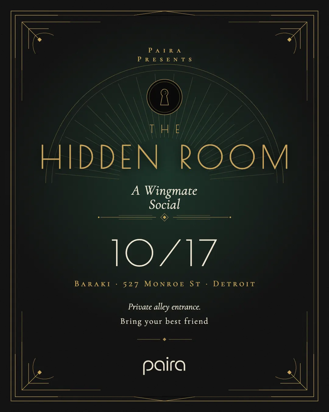 The Hidden Room: A Wingmate Social at Baraki
