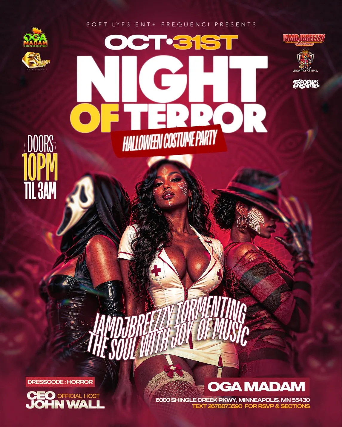 SOFT LYF3 ENT. + FREQUENCI PRESENTS: NIGHT OF TERROR