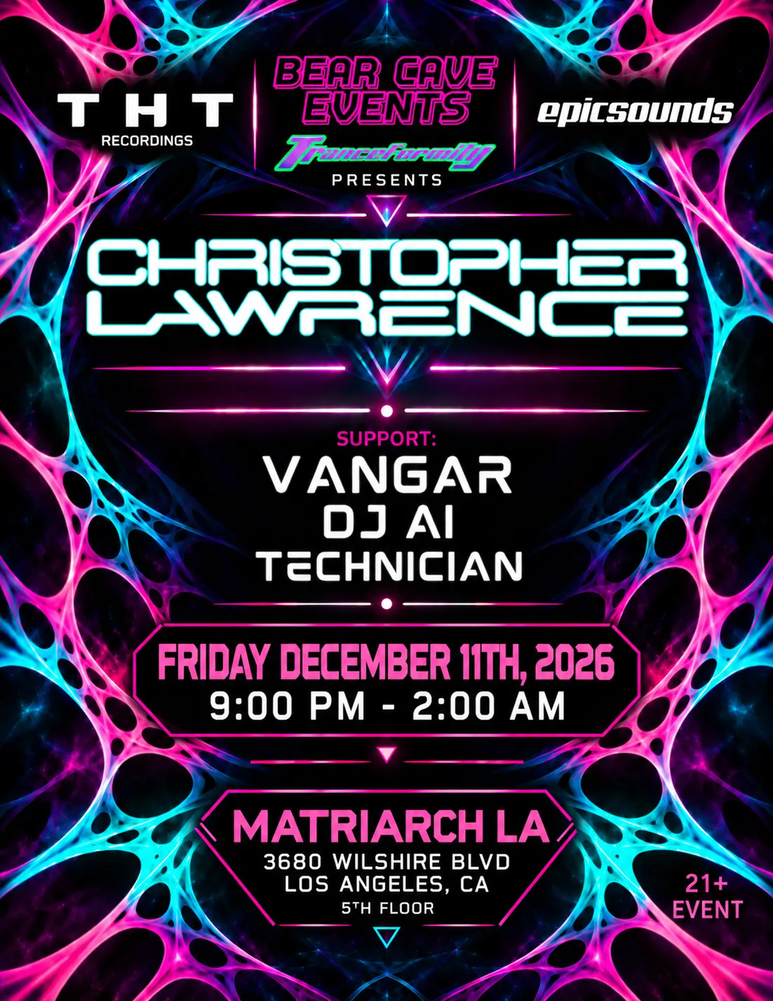 BEAR CAVE EVENTS x TRANCEFORMITY PRESENT: CHRISTOPHER LAWRENCE