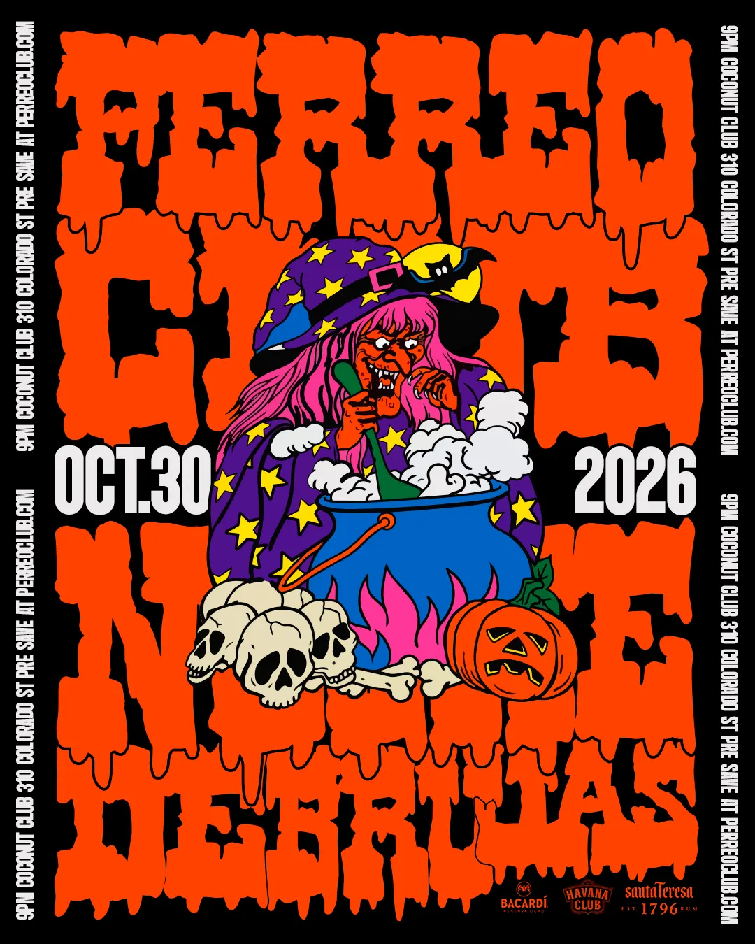 PERREO CLUB X NOCHE DE BRUJAS @COCONUT CLUB (310 COLORADO ST)