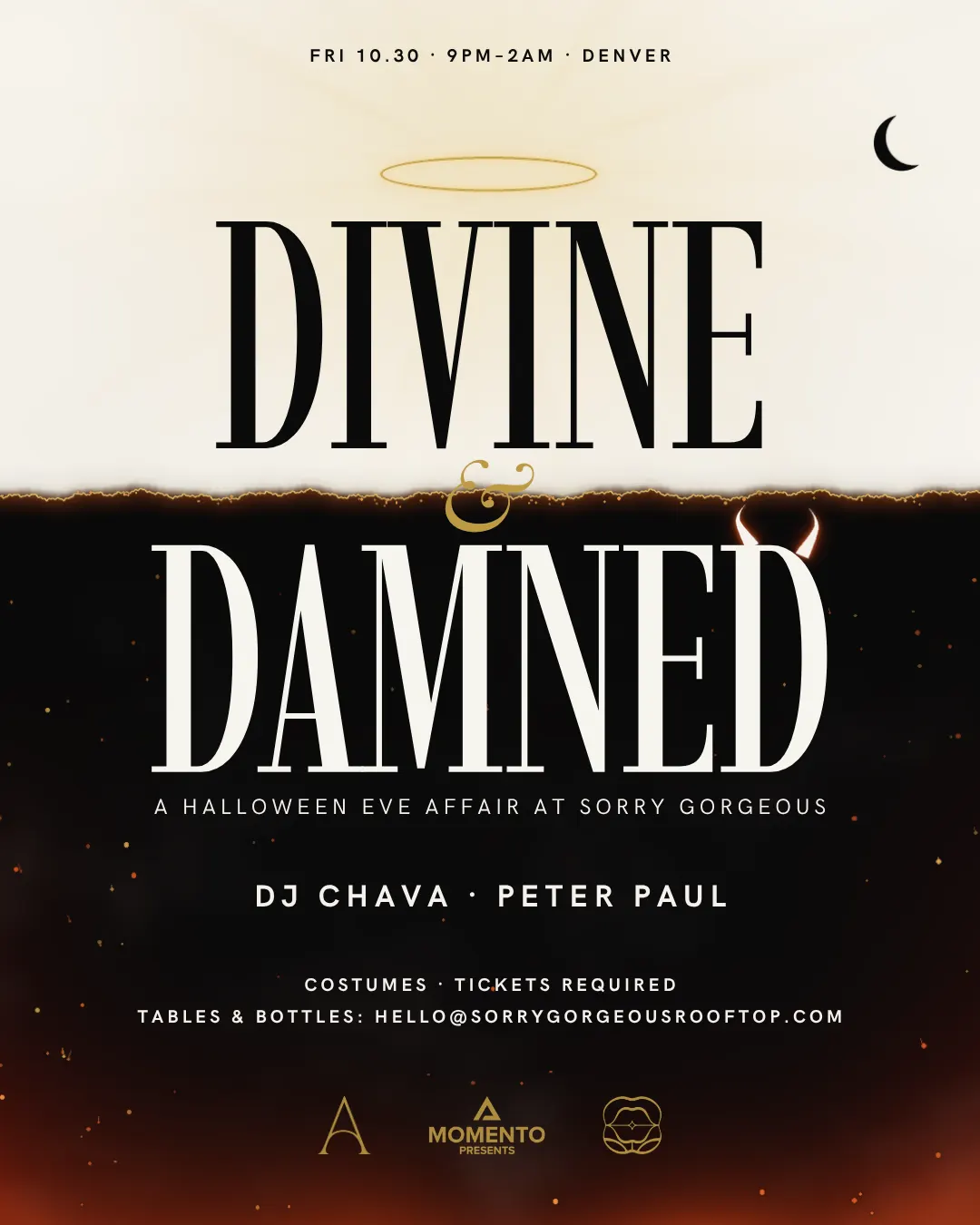 Divine & Damned: A Halloween Eve Affair at Sorry Gorgeous