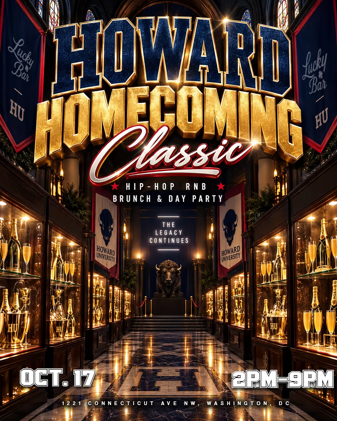 Howard🦬 Homecoming Brunch & Day Party @LuckyBarDC🍀