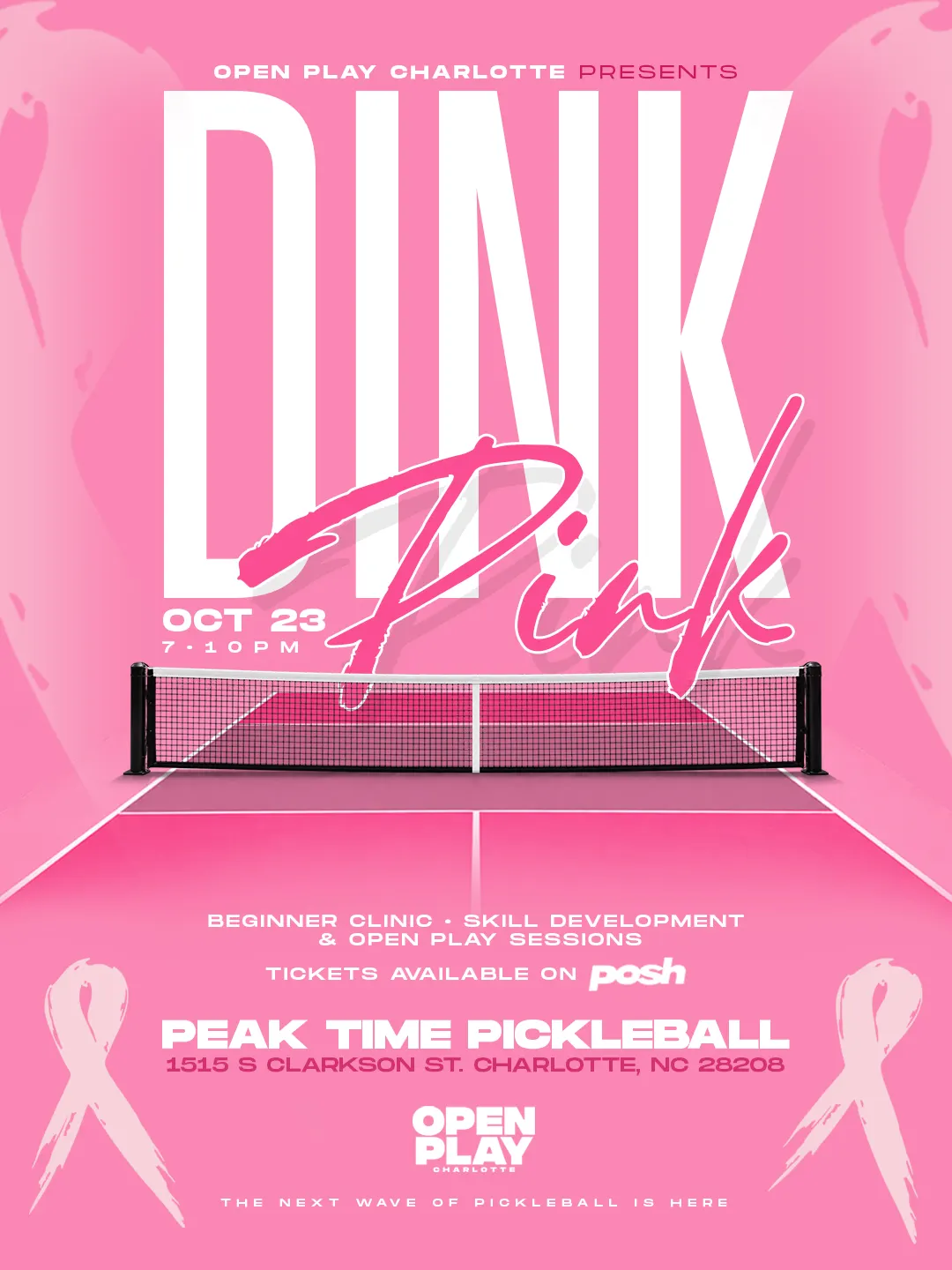 Dink Pink Pickleball Night hosted by Open Play Charlotte