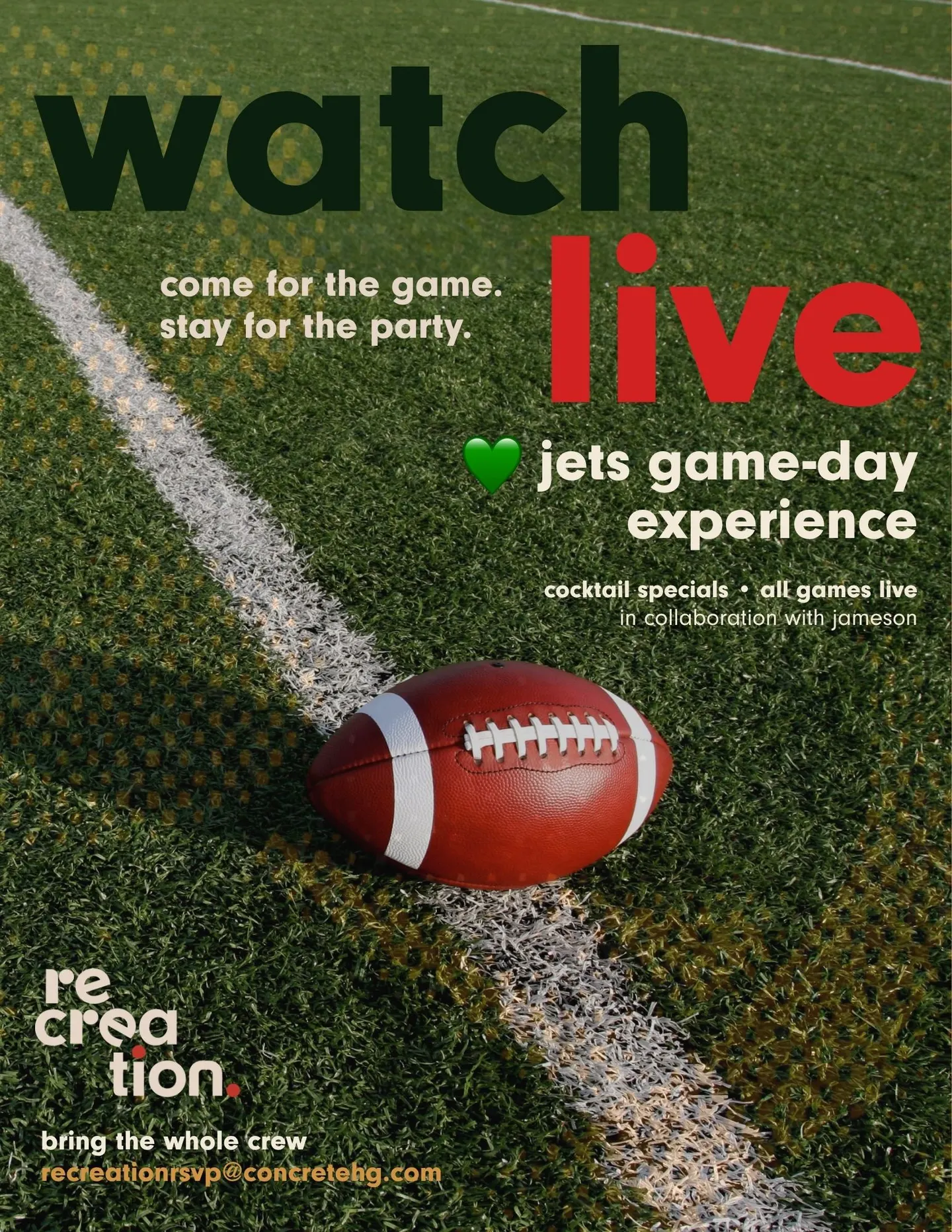 New York Jets Watch Parties at Recreation