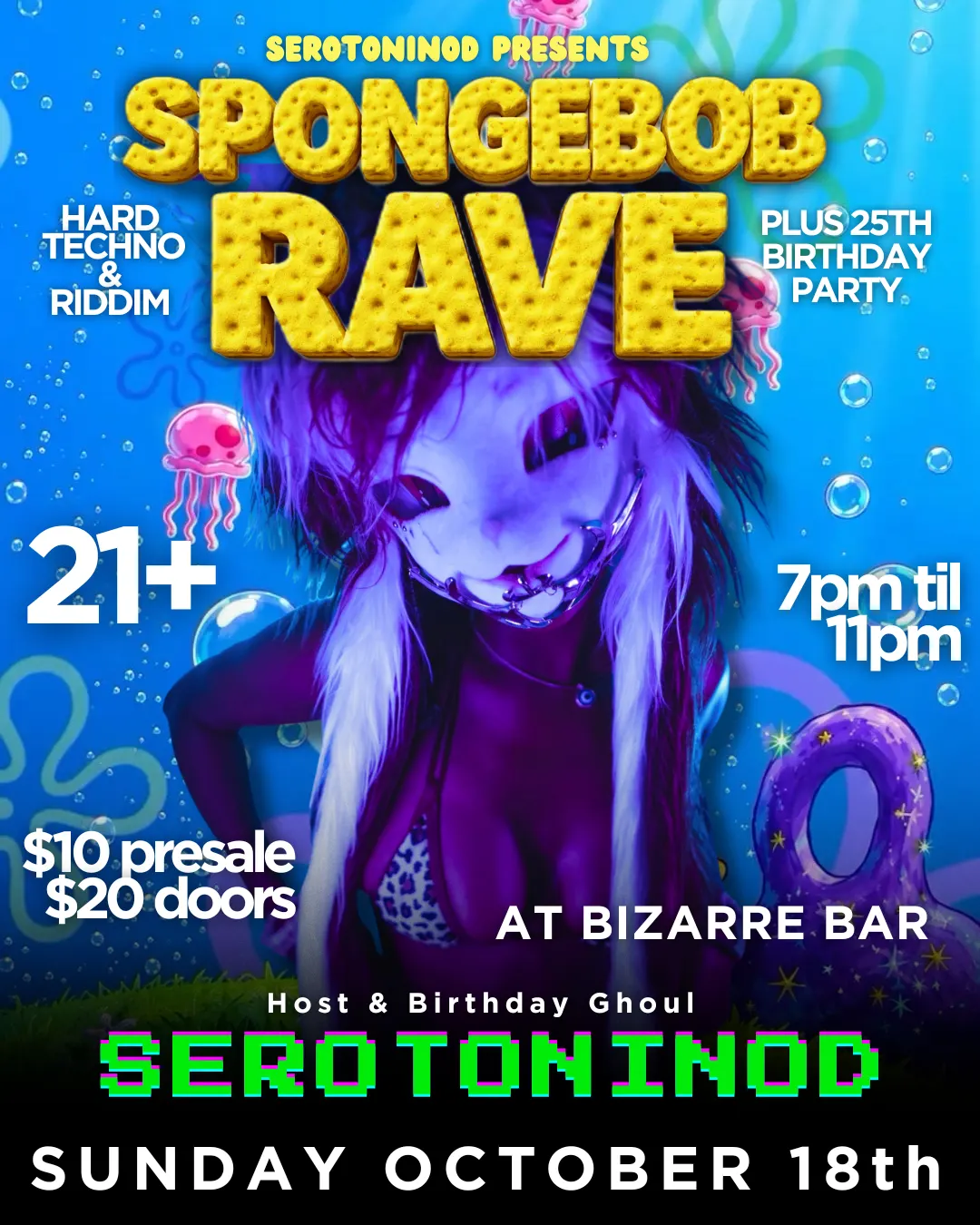 SpongeBob Rave + 25th birthday party