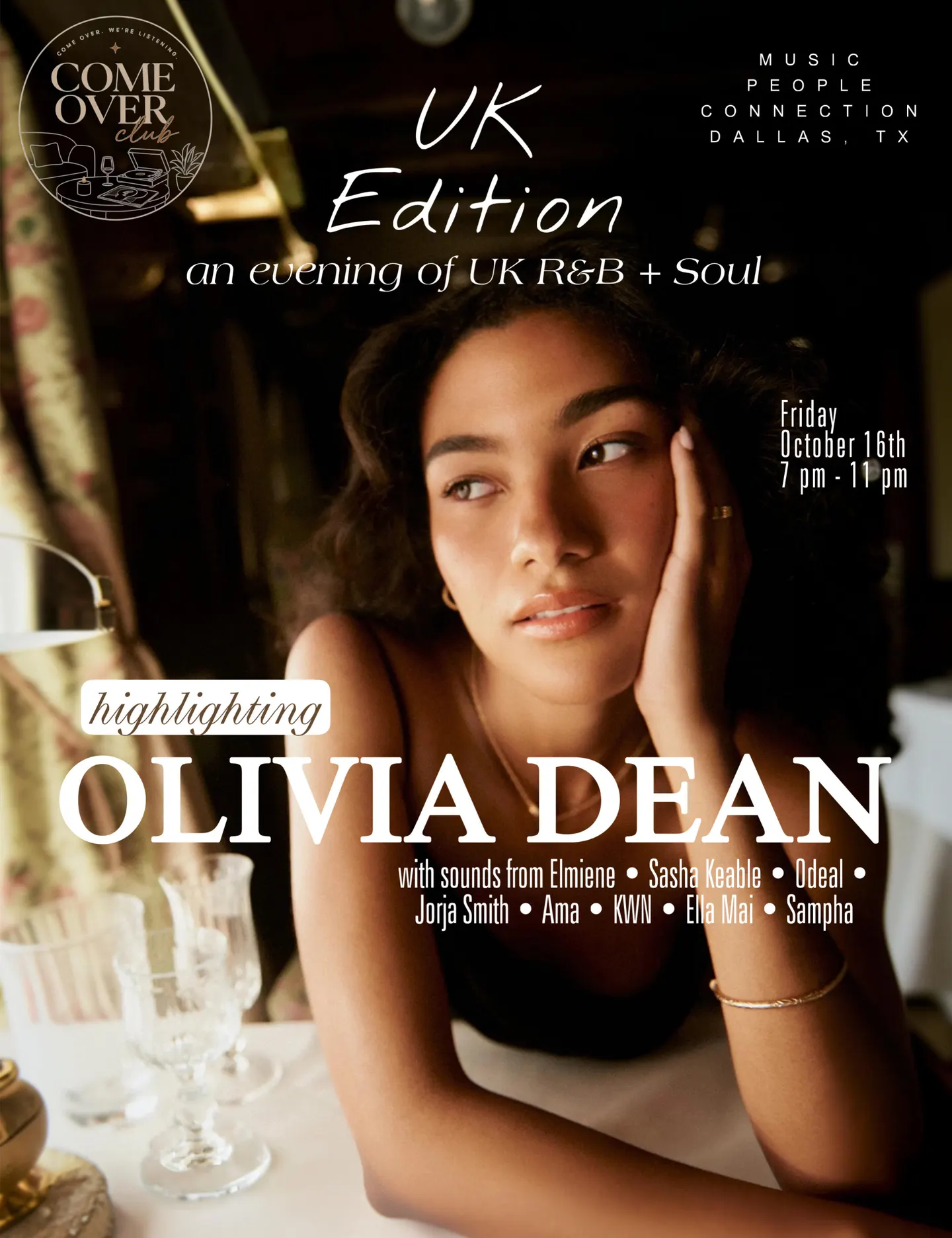 Come Over Club: UK Edition — Highlighting Olivia Dean