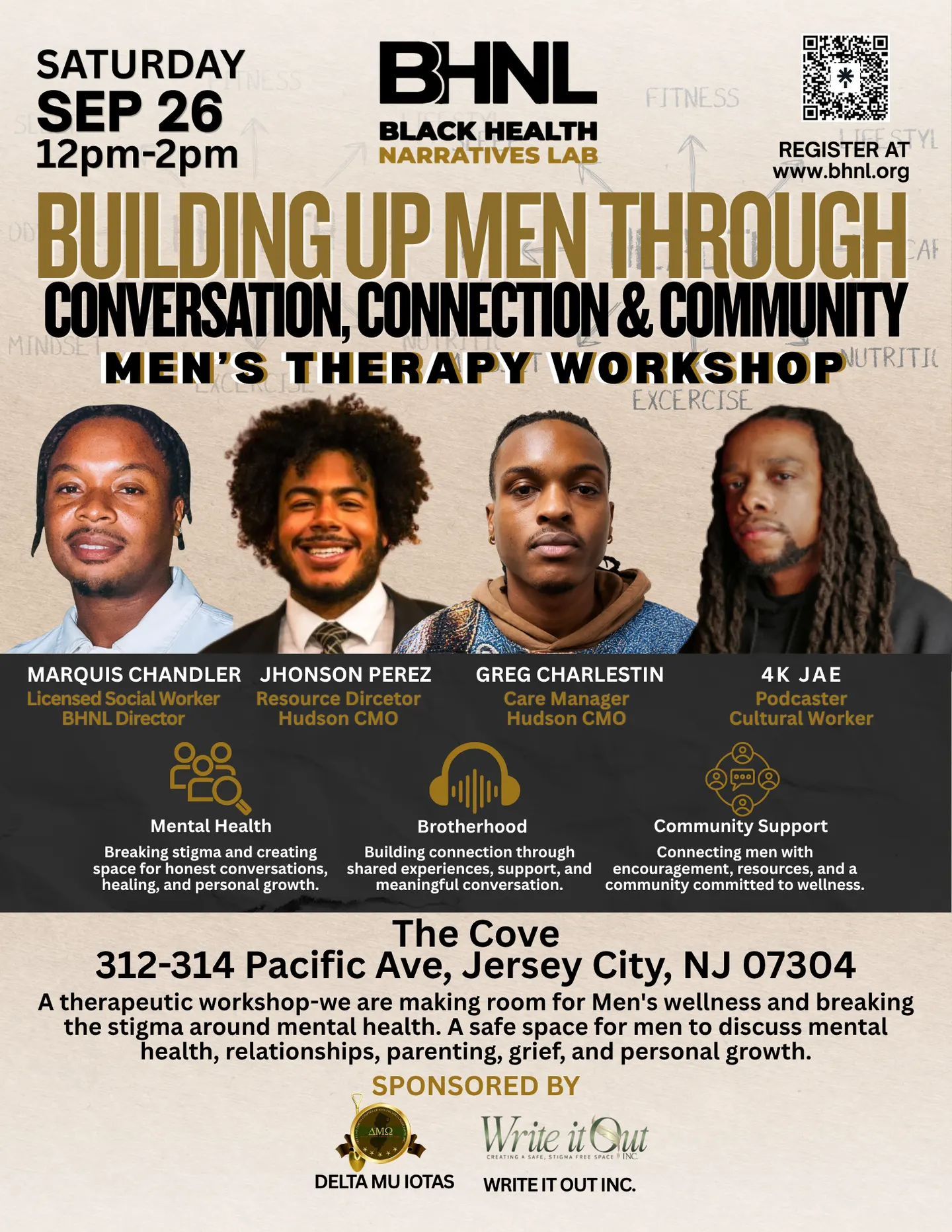 MEN’S THERAPY WORKSHOP A Space for Men to Talk. Connect. Heal.