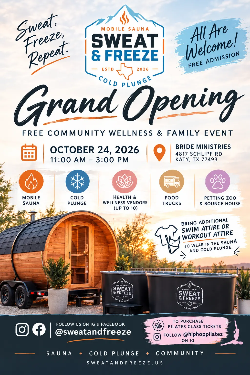 Sweat & Freeze Grand Opening + Wellness Social