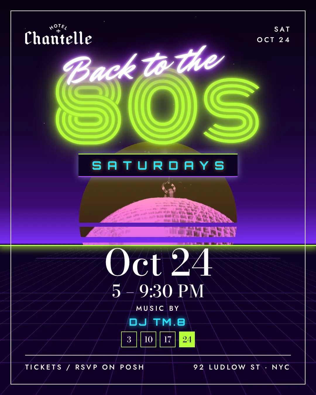 Back to The 80s Saturdays