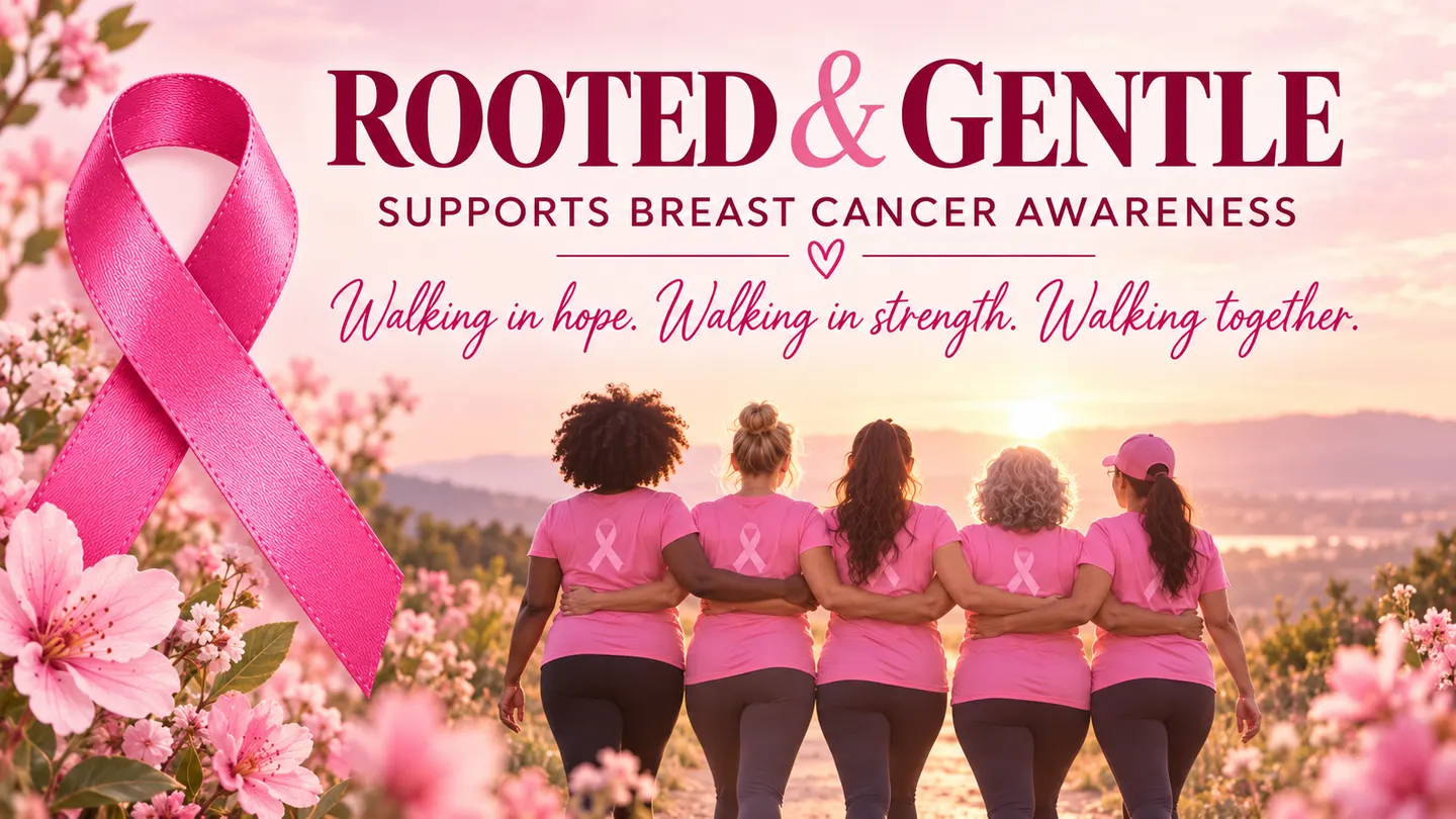 Rooted & Gentle Walks for Breast Cancer Awareness 💗