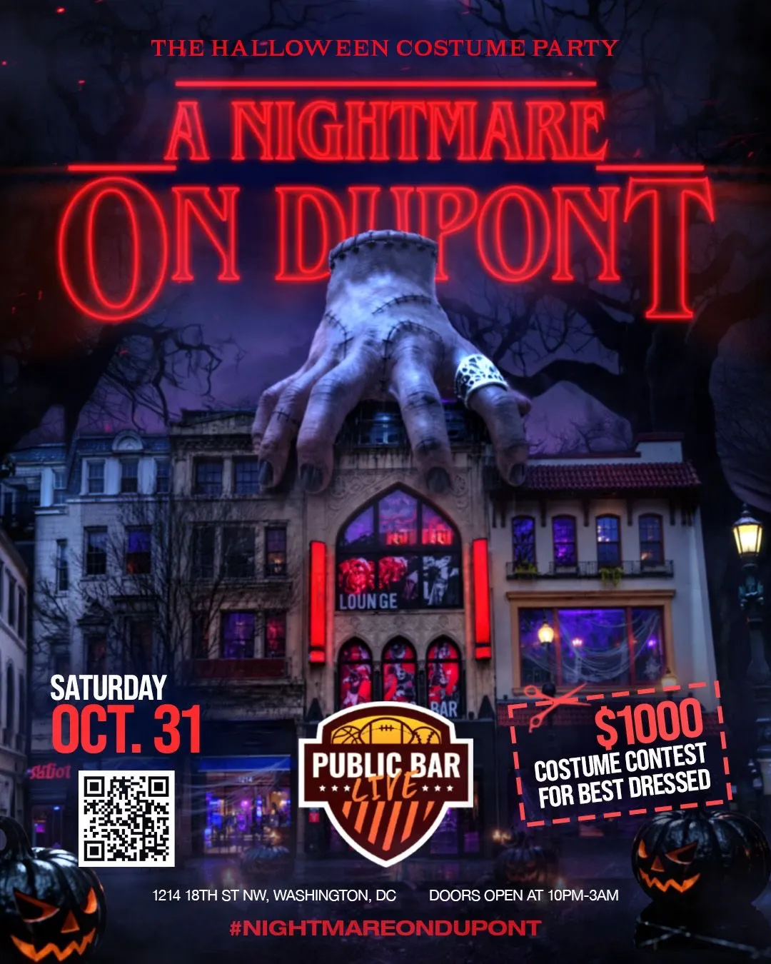 A Nightmare On Dupont @PublicBar Halloween🎃 Night 1K Costume Contest