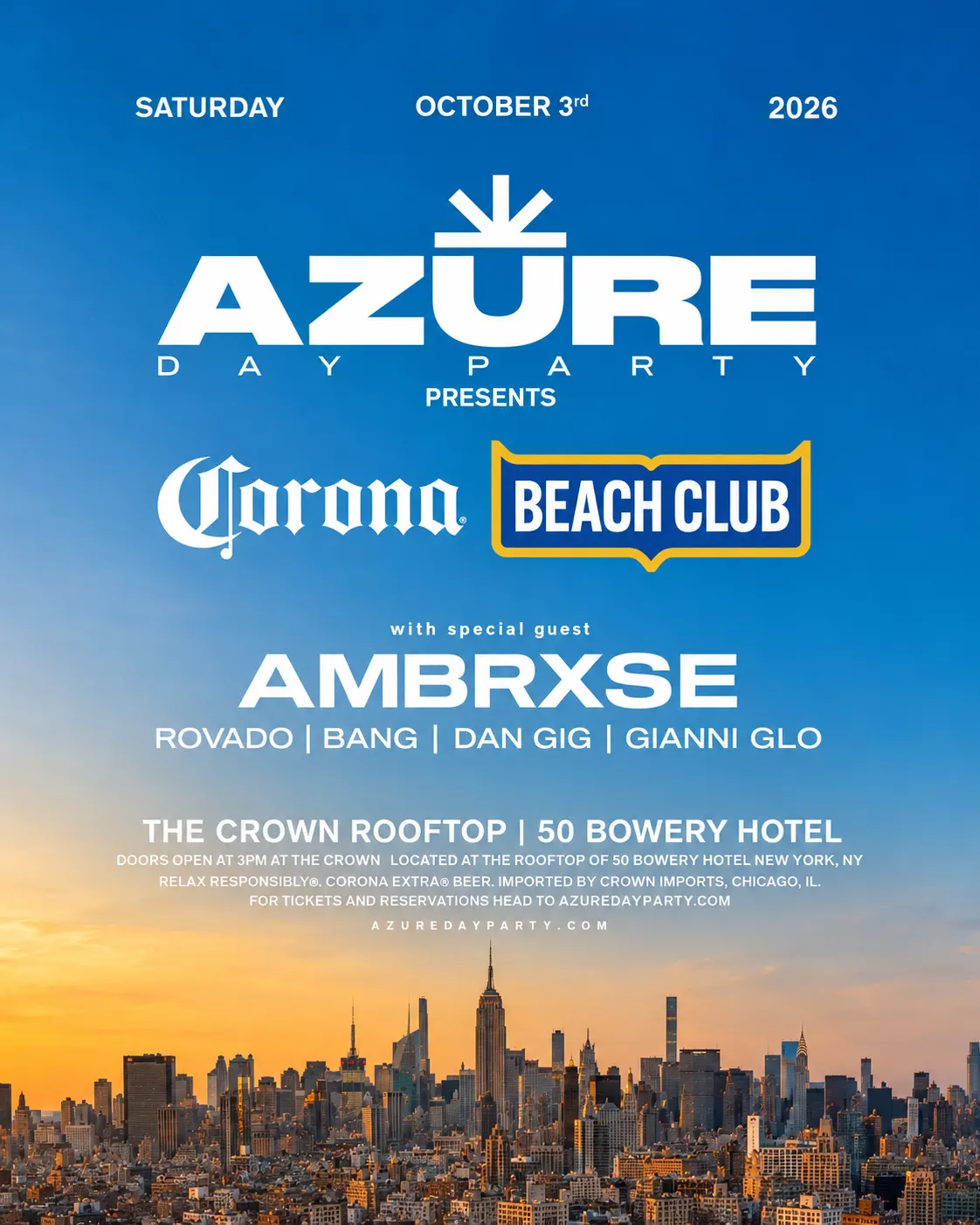 Azure Day Party Presents Corona Beach Club