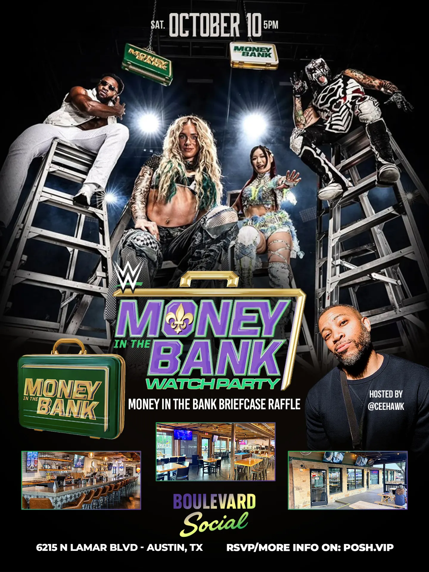 WWE Money in the Bank Watch Party in Austin | Briefcase Giveaway