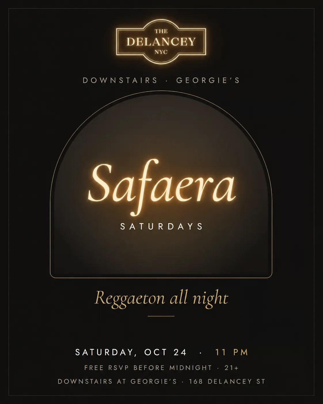 Safaera Saturdays @ The Delancey's Lower Level
