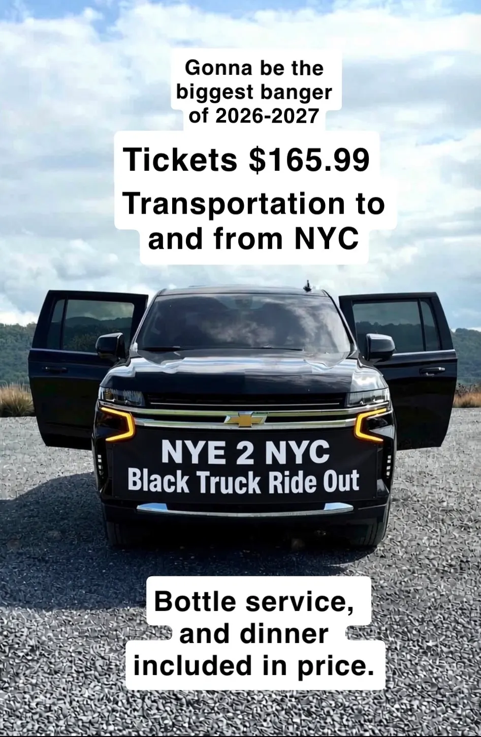 NYE NYC Black Truck Rideout