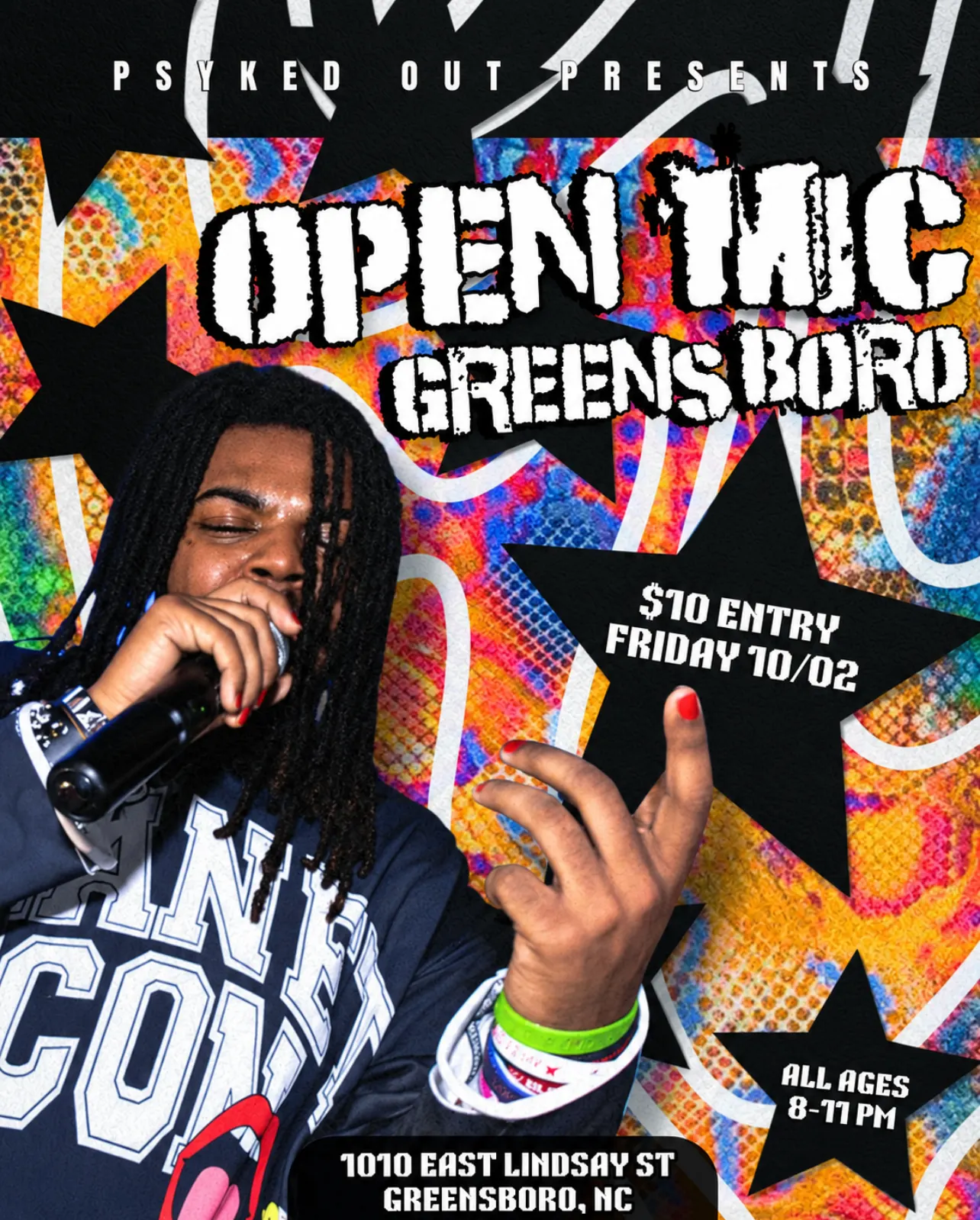 PSYKED OUT: GREENSBORO OPEN MIC!
