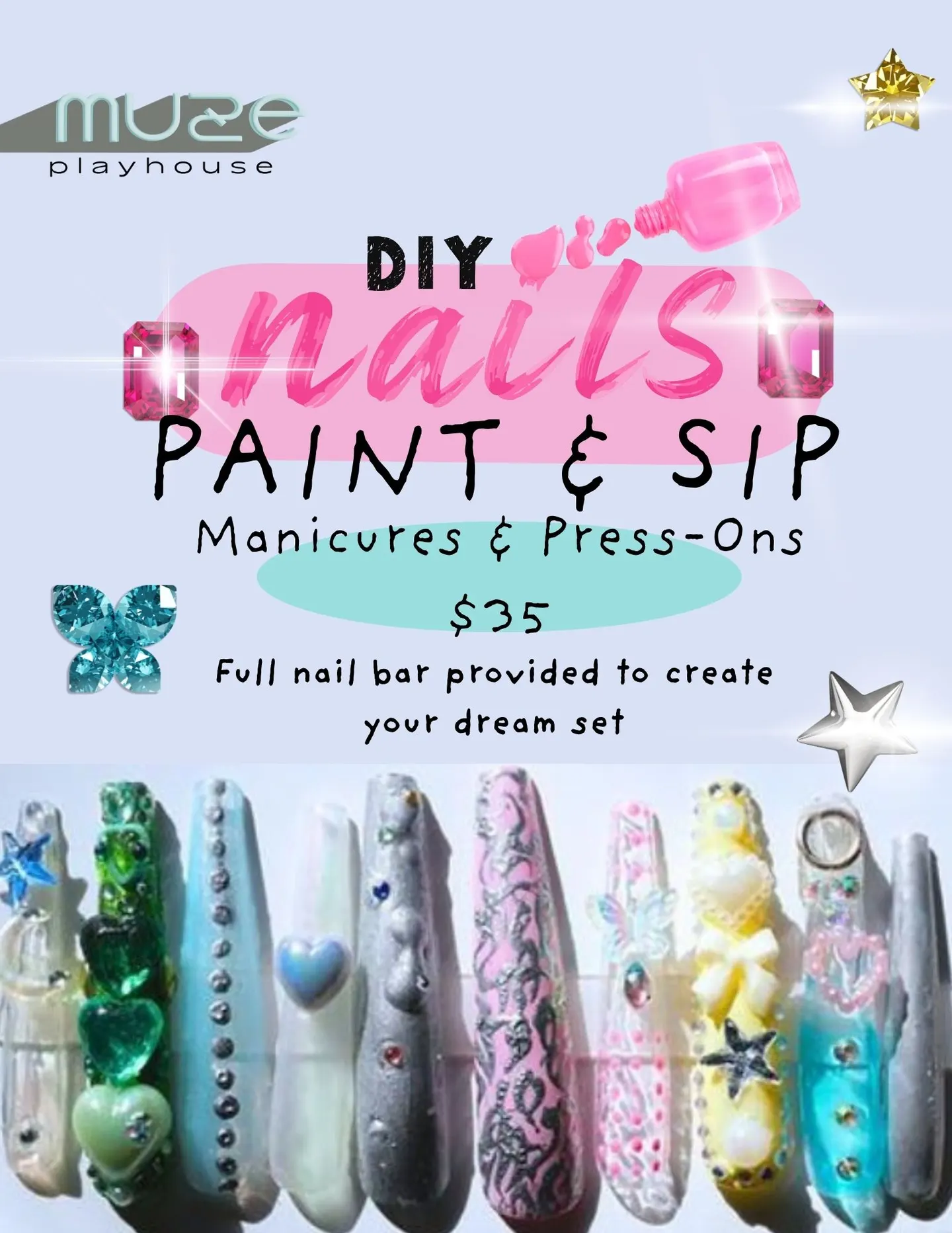 d.i.y. NAILS PAINT & SIP by Muze Playshop