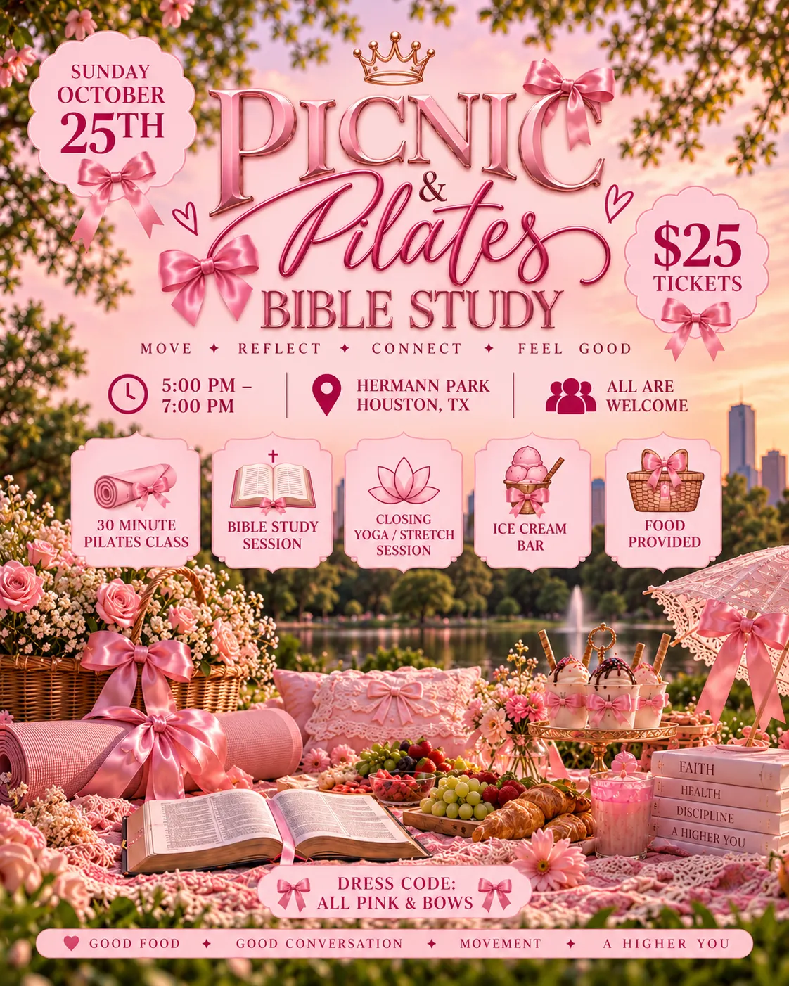 Princesa Pilates Picnic and Bible Study