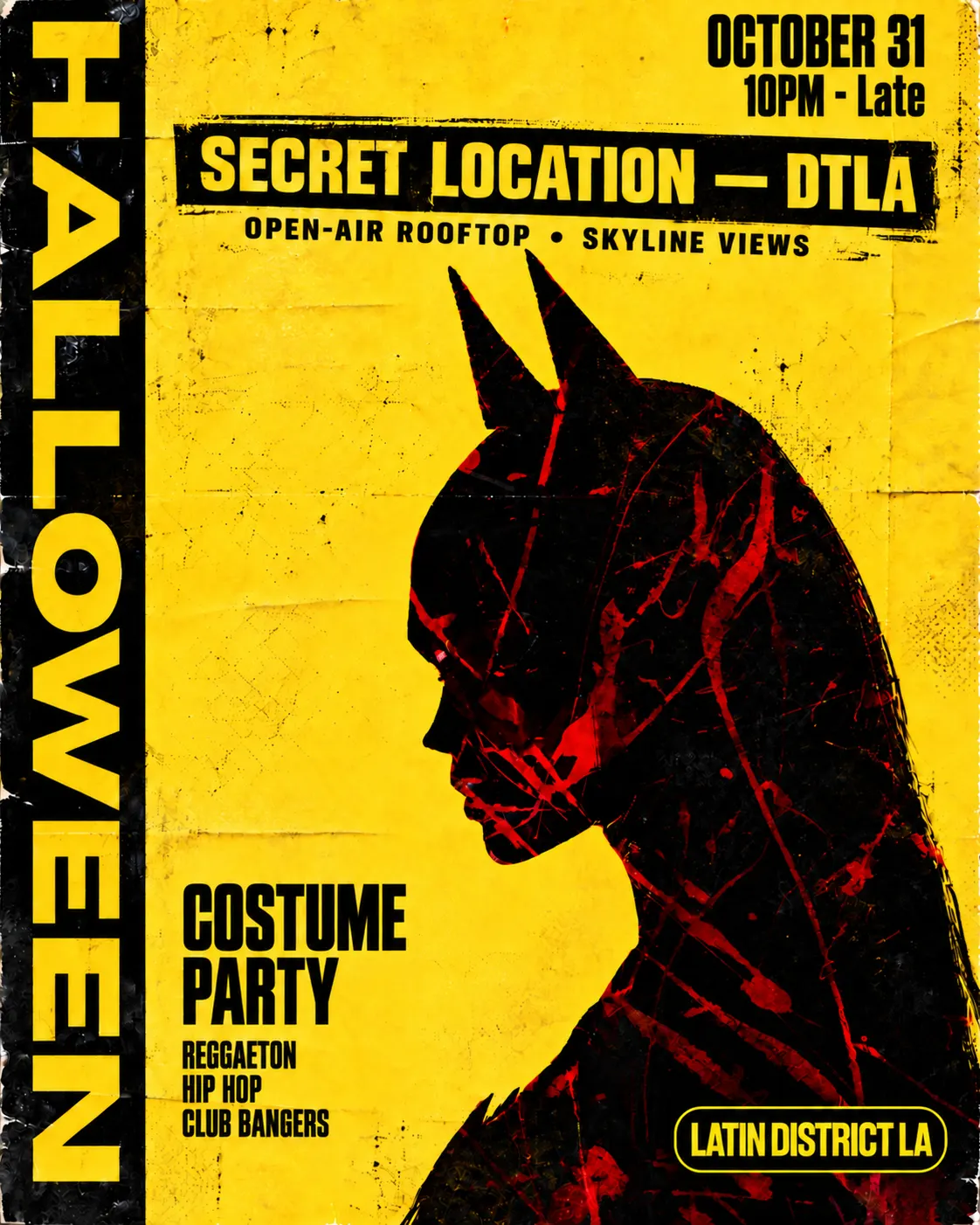 Latin District Halloween Rooftop Party