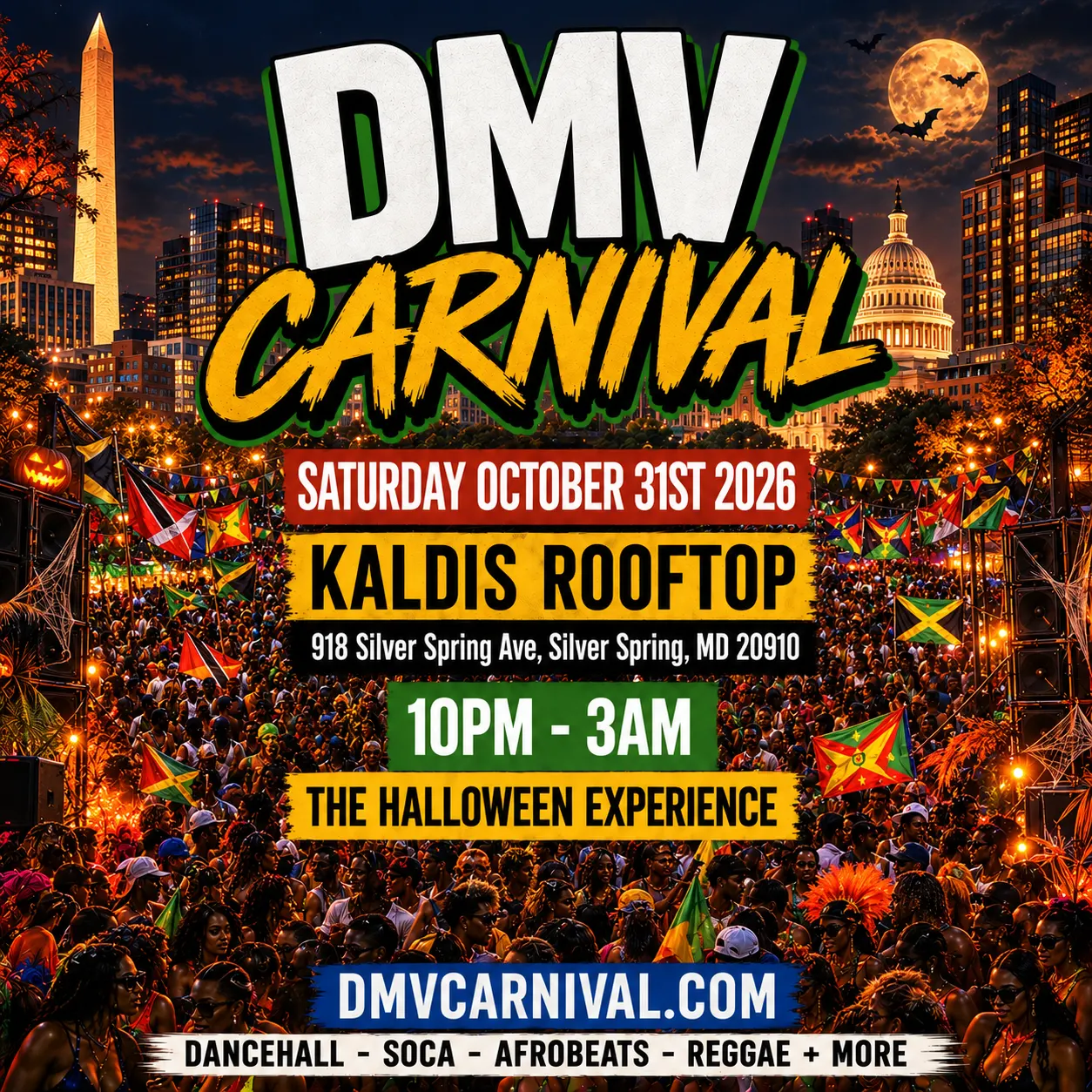 DMV CARNIVAL - Dancehall & SOCA Halloween Party