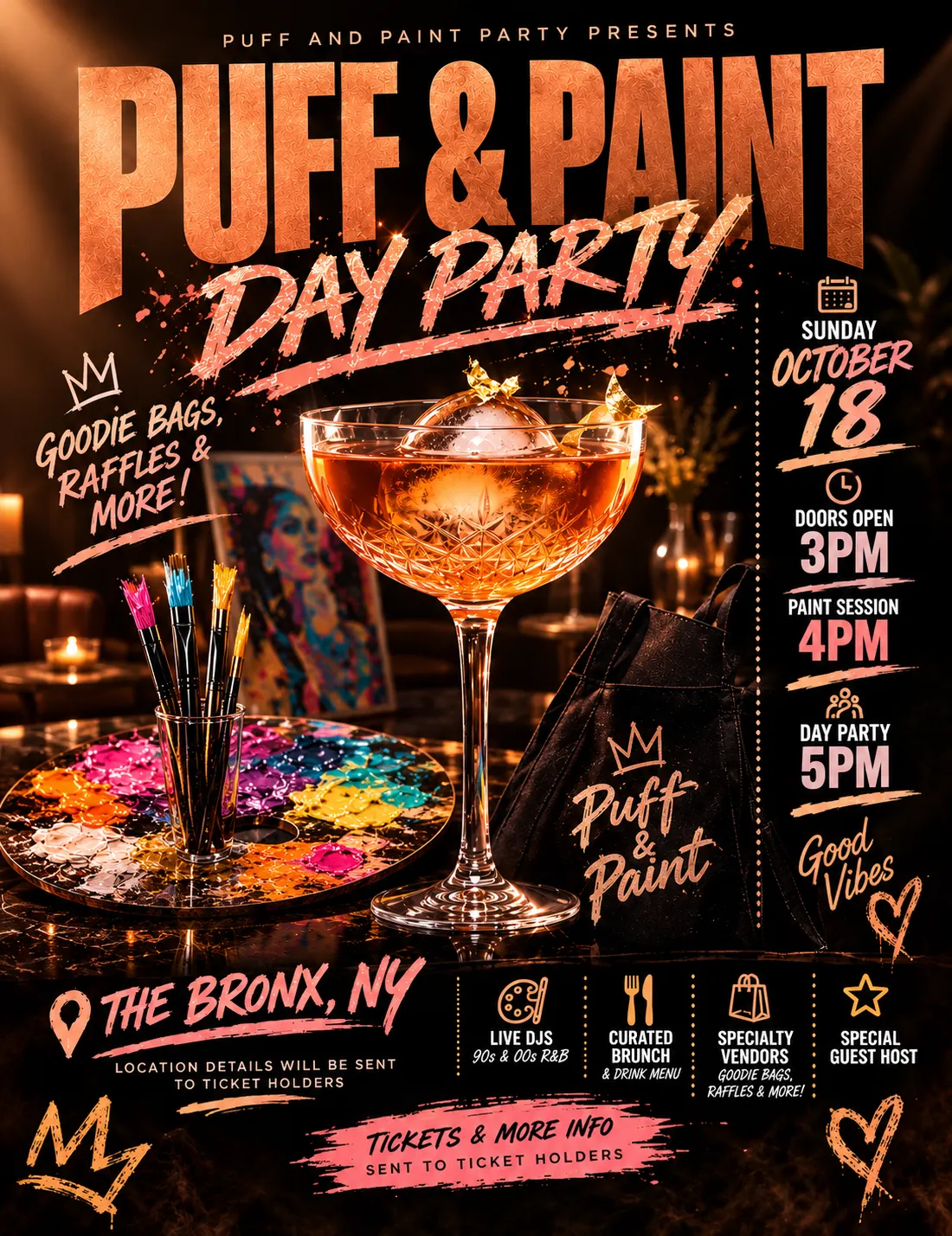 11/29 "Toasted Brunch" Day Party By: Puff & Paint Party BRONX Edition