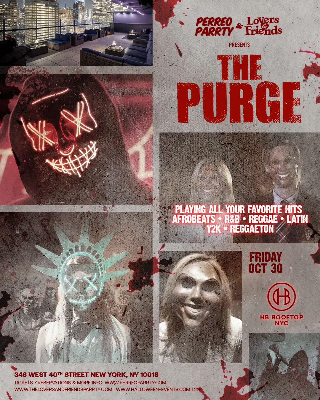 The Purge Halloween Hotel Rooftop - Afrobeats + R&B + Reggae Party Skyline