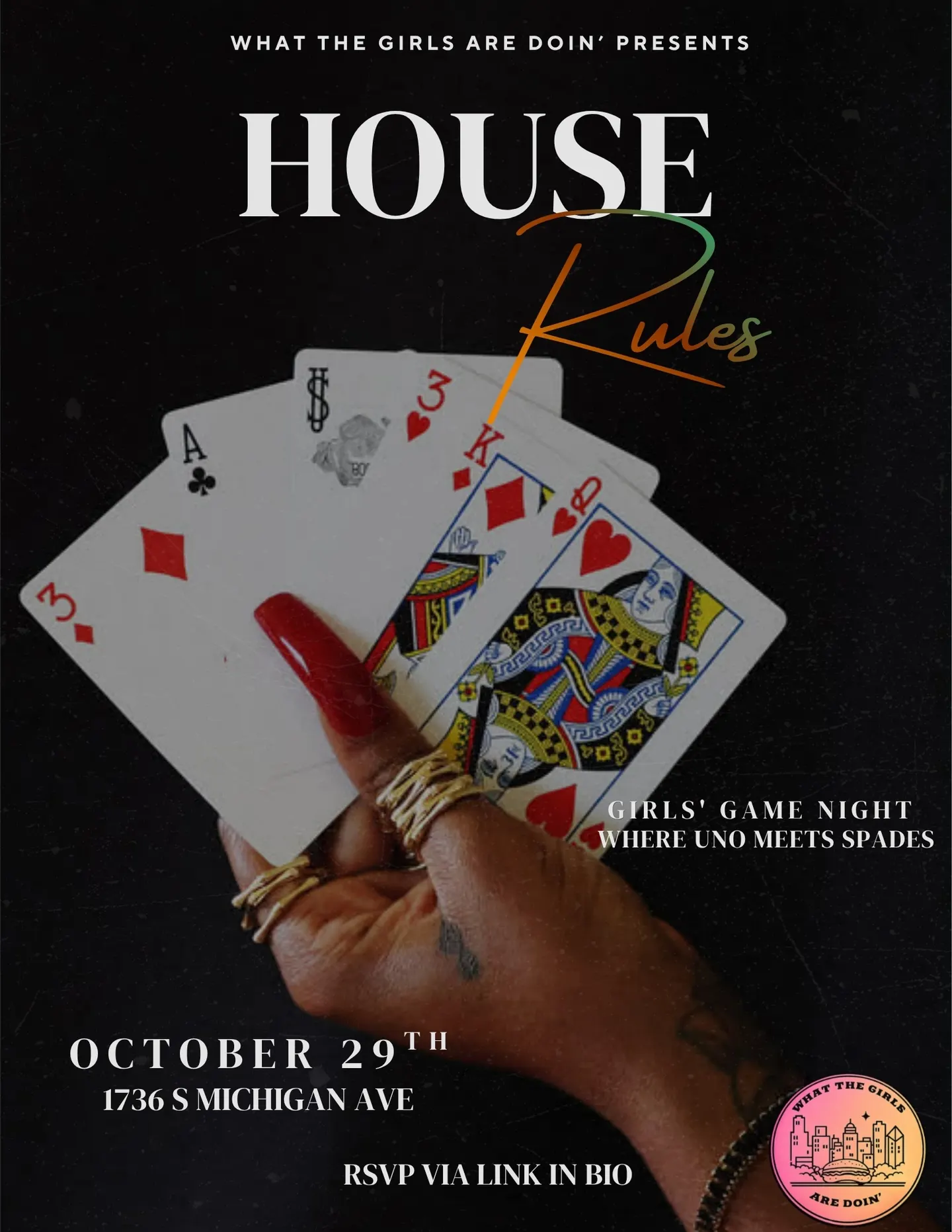 House Rules: A girls' night of Uno & Spades!