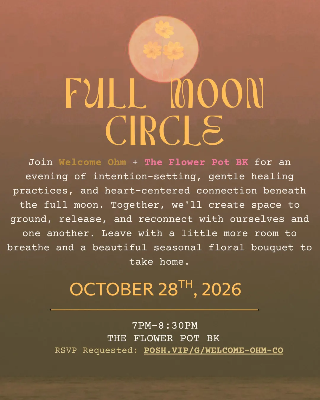 October Full Moon Gathering @ The Flower Pot BK